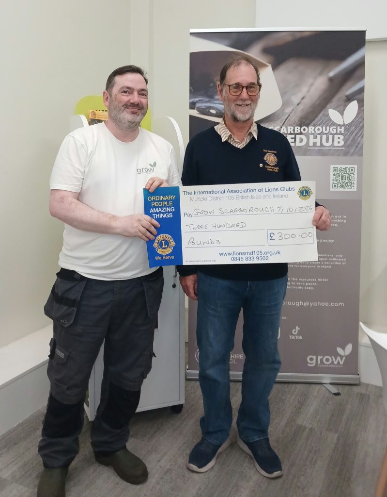 Scarborough Lions donates to GROW 2026